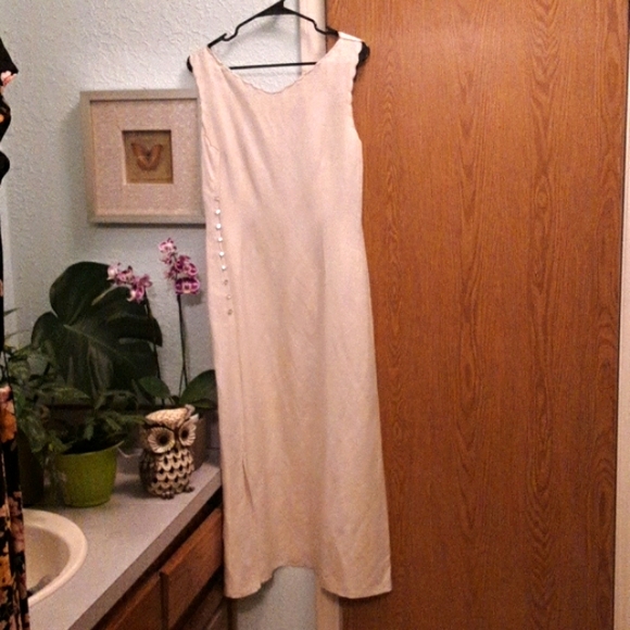Tolbots Petites, Gorgeous bohemian linen and rayon wedding dress  size 10 - Picture 7 of 13